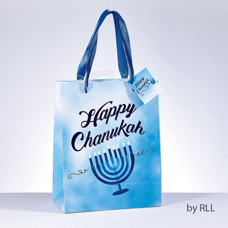Chanukah Gift Bag with Foil Accents